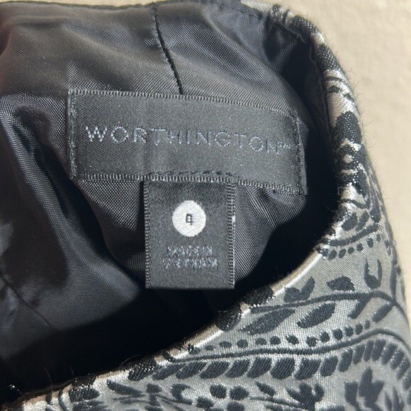 Worthington Skirt Size 4 Lot of 2 - Black Floral & Gray - Picture 6 of 12
